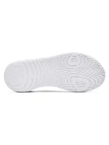 Championes de entrenamiento Under Armour Slipspeed color blanco, con diseño versátil de talón convertible para modo entrenamiento o recuperación. Presentan sistema de ajuste BOA, parte superior perforada para mayor ventilación y tecnología de amortiguación UA Flow.