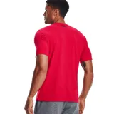 Remera Under Armour negra de hombre, corte clásico, cuello redondo y logo estampado en el pecho.