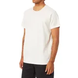 Remera básica de cuello redondo y manga corta, confeccionada en algodón orgánico de color blanco.