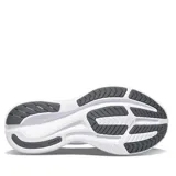 Championes Saucony Ride 15, color gris con detalles en rosa y plateado, ideales para running.