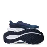 Championes de running Under Armour modelo Ascend, color azul con detalles en naranja y suela blanca. Confeccionados en tejido de malla transpirable con refuerzos sintéticos y logo de la marca en el lateral.