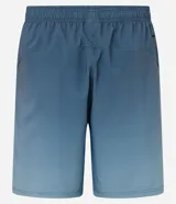 Bermuda deportiva masculina de color azul, con cintura elástica y cordón interno de ajuste.