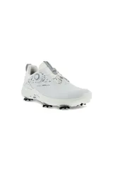 Championes de golf Ecco W Golf Biom G5, color blanco con detalles en gris.