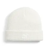Gorro de lana Puma Archive, color arena, con logo bordado en el frente.