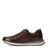 Championes urbanos Democrata modelo Grow, color marrón, confeccionados en cuero con detalles de textura microperforada en los laterales y puntera. Presentan cierre con cordones al tono y suela de goma con entresuela en capas de color gris y blanco.