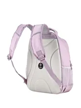 Mochila de diseño moderno y funcional en color verde militar, confeccionada en material resistente de acabado liso. Cuenta con un amplio compartimento principal con cierre, un bolsillo frontal de gran tamaño, bolsillos laterales de red elástica y correas ajustables acolchadas con material respirable en la parte trasera.