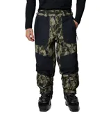 Pantalón de esquí Columbia Coreshot Printed Omni-Tech, impermeable y transpirable, con diseño camuflado en tonos verdes y negro, con refuerzos en zonas clave, bolsillos con cierre y ventilación en las piernas.