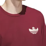 Remera de manga corta color bordó con logo Adidas Shmoo en el pecho.