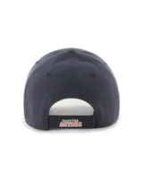 Gorra de béisbol azul marino con el logo de los Houston Astros bordado en naranja y blanco en el frente.