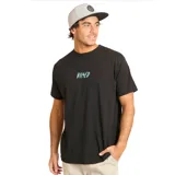 Remera negra de manga corta Maui and Sons x Bilsed, con estampado frontal de la marca en color celeste. Edición especial con estampados exóticos y vibrantes.