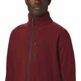 Campera Columbia de polar gris con cierre frontal completo, cuello alto y bolsillos laterales con cierre.