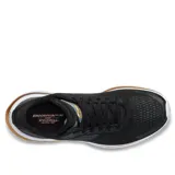 Championes Saucony Endorphin Shift 3 de dama, color negro con detalles en blanco y dorado.