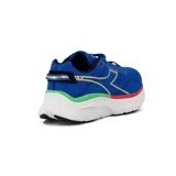 Championes de running Diadora Equipe Atomo M, color azul con detalles en dorado, verde y rojo.
