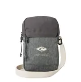 Bolso bandolera Slim Pouch Classic Surf de Rip Curl, color gris melange con bolsillo frontal con cierre y correa ajustable de color crudo. Cuenta con el logotipo de la marca impreso en el frente.