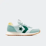 Championes urbanos Converse modelo Omega Trainer, color celeste con detalles en verde y amarillo.