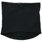 Cuello térmico deportivo Merrell, color negro, con logo de la marca estampado en blanco. Diseño ergonómico ideal para actividades al aire libre y protección contra el viento.