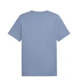 Remera de algodón color negro con cuello redondo y mangas cortas. Presenta el logo de la marca estampado en pequeño en el lado izquierdo del pecho.