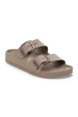 Sandalias Birkenstock Arizona Big Buckle Eva color gris topo, con hebillas grandes ajustables.
