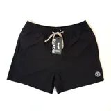 Short de baño negro con cintura elástica ajustable con cordón.