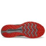 Championes Saucony Cohesion 16 para hombre, color gris con detalles en negro y rojo.