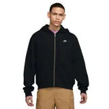 Campera con capucha y cierre frontal completo, confeccionada en tejido de algodón. Presenta diseño liso en color negro, con logo Nike SB bordado en el pecho y bolsillos tipo canguro.