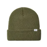 Gorro de lana verde con etiqueta de la marca Katin cosida en el borde.