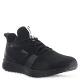 Championes deportivos Topper modelo Squat, color negro. Presentan una capellada de tejido técnico transpirable para un ajuste anatómico, con cierre de cordones y suela liviana y flexible diseñada para brindar estabilidad y confort durante el entrenamiento.