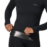 Remera deportiva Columbia de manga larga, color azul, con tecnología Omni-Heat reflectante y Omni-Wick de secado rápido.