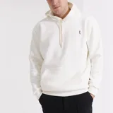 Canguro blanco hueso de algodón con felpa, extra suave, con capucha y bolsillo tipo canguro.