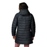 Campera tipo parka acolchada de color negro con tecnología termorreflectante Omni-Heat y tratamiento repelente Omni-Shield. Cuenta con capucha integrada, cierre frontal completo, bolsillos laterales con cremallera y puños elásticos.