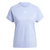 Remera deportiva Adidas AEROREADY Train Essentials color celeste con logo blanco en el pecho.
