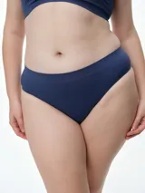 Bombacha tipo bikini de microfibra seamless, con diseño de corte clásico y cintura elástica suave. Presenta un acabado liso y minimalista, ideal para uso diario.