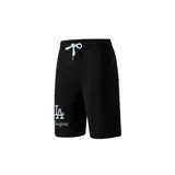 Short deportivo negro de corte regular fit, con cordón ajustable en la cintura y el logo de los Dodgers bordado en la pierna.