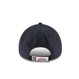 Gorra New Era 9Forty color azul marino con logo bordado de los Houston Astros en naranja y blanco.