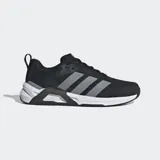 Championes de training Adidas color negro con detalles en gris y blanco.