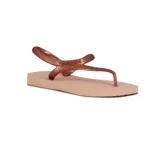 Chanclas de dedo Havaianas modelo Flash Urban para mujer, color dorado, con tiras finas texturizadas y cinta trasera para mayor sujeción.