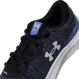 Championes Under Armour Mojo 2 de mujer, color azul marino con detalles en negro y azul eléctrico, ideales para running.