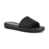 Sandalia casual con plataforma, color coral, con capellada con perforaciones.