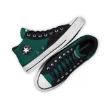 Zapatillas Converse Chuck Taylor All Star High Street de caña media, color verde y negro, con parte superior de lona, detalle bordado en el talón, amortiguación OrthoLite y parche All Star de piel sintética.