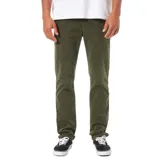 Pantalon de pana Katin modelo Pipeline, color verde oliva, de corte recto y diseño clásico con bolsillos laterales y traseros.