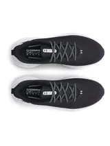 Championes de running Under Armour modelo Infinite, color negro con suela blanca. Presentan parte superior de tejido de punto transpirable y amortiguación reactiva UA HOVR para mayor retorno de energía.