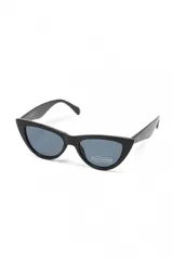 Lentes de sol negros con forma de ojo de gato y protección UV.