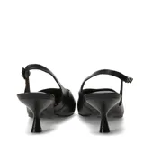 Zapatos de tacón bajo Bottero, color negro, con diseño en punta fina, talón descubierto y tira trasera ajustable con hebilla.