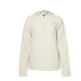 Campera con capucha Nike Sportswear FZ Hoodie FT Earth Day, color crema con logo bordado en el pecho.