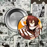 Pin metálico con la imagen de Tanjiro Kamado, personaje del anime Kimetsu no Yaiba.