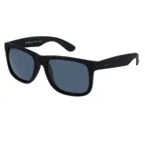 Lentes de sol INVU negros con marco cuadrado de acetato y lentes polarizadas grises.