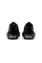 Championes John Foos de media bota 164 de lona, color negro con cordones y suela en tono beige.
