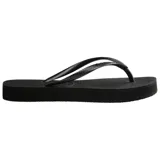 Ojotas Havaianas modelo Slim, color rosado, con tiras finas y suela con textura antideslizante.