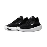 Championes Nike Free de running, color negro con suela blanca y logo de la marca en el lateral. Diseño de tejido transpirable y suela flexible.