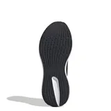 Championes de running Adidas modelo Response Runner U, color negro con las icónicas tres tiras en blanco y suela blanca. Diseño de malla transpirable con cierre de cordones.